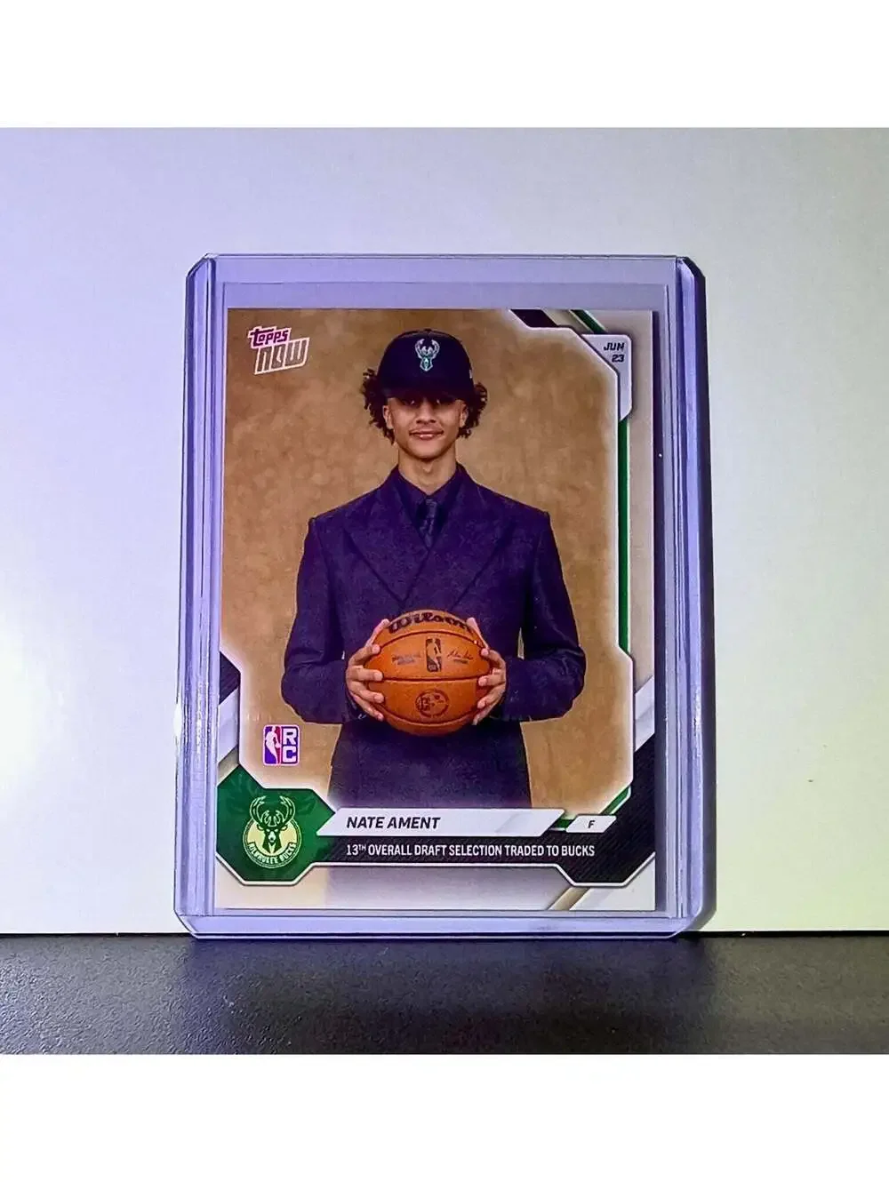 Nate Ament Rookie 2026-27 Topps NBA Draft #NAME Card Milwaukee Bucks
